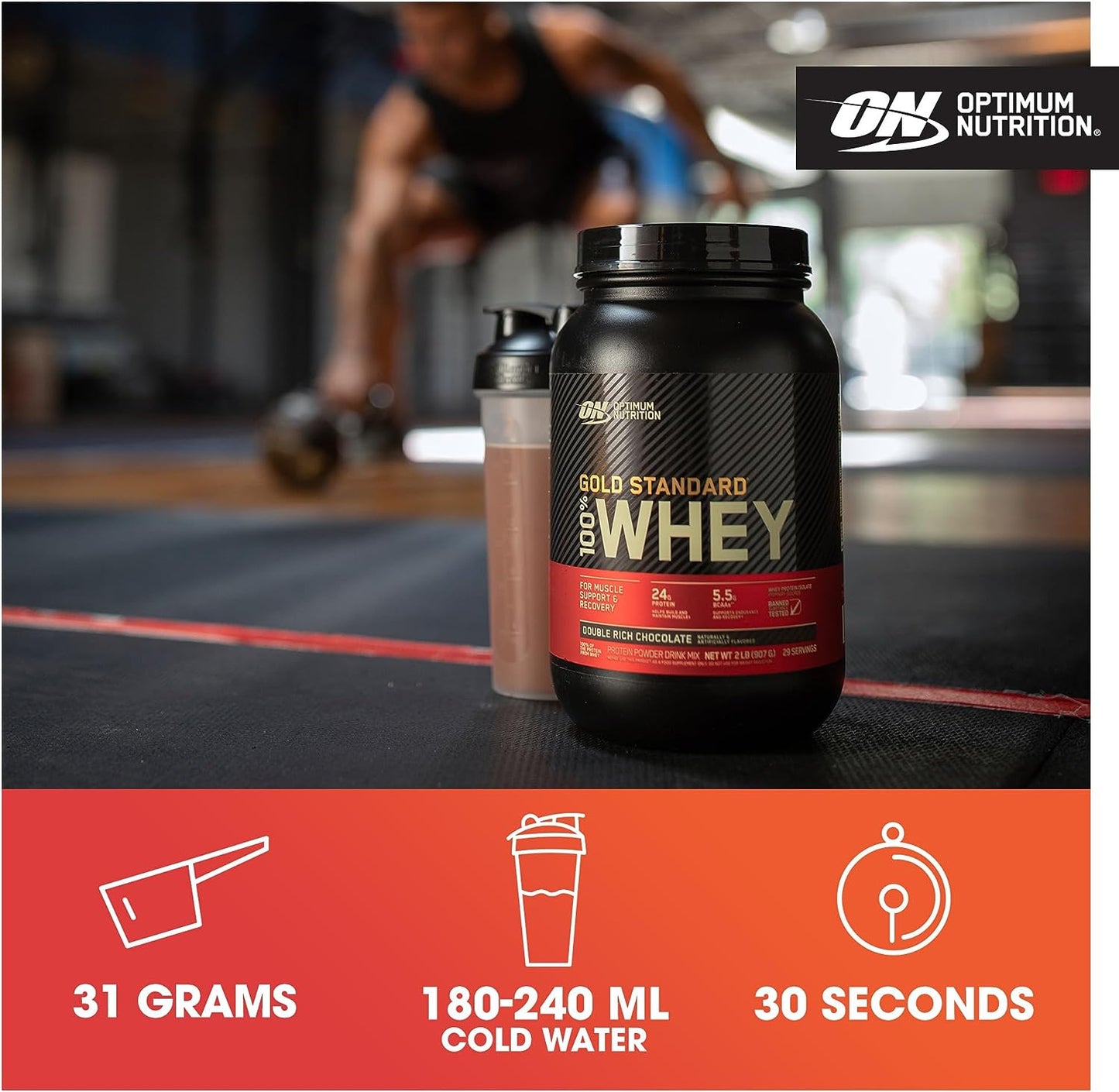 Optimum Nutrition 100% Whey Gold Standard  Extreme Milk Chocolate - 2.27kg